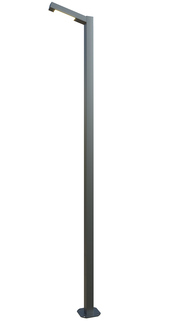 Square LED pole 16 ft. Washington OD 4x4 (Aluminum+powder coating) One side 90W 12150Lm
